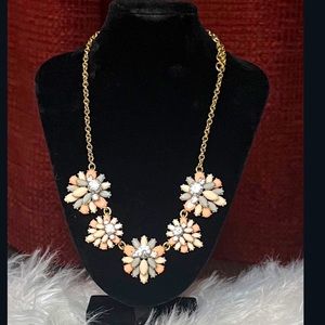 Loft Multicolored Sparkle Necklace with Goldtone Finish Adjustable Extender